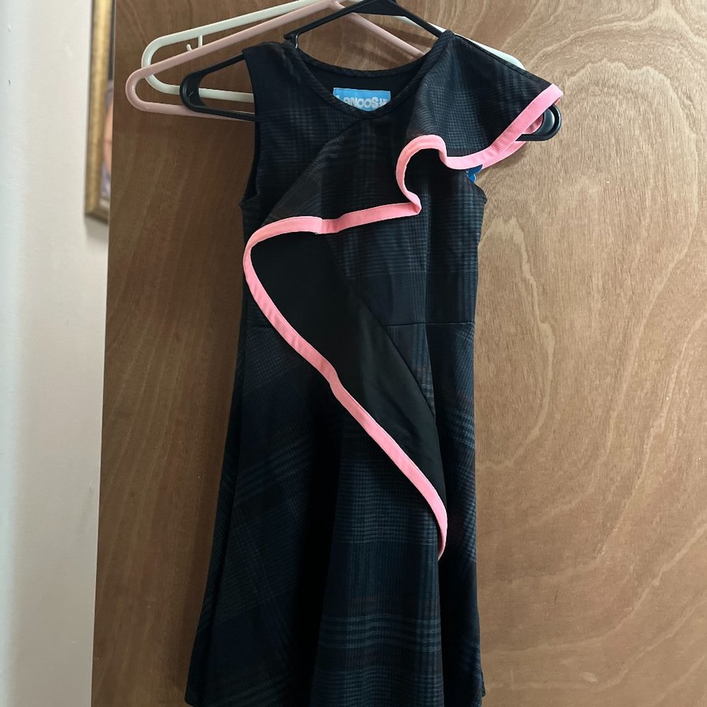 Girl's size 8 Lanoosh Dark Gray and Pink Dress NWT